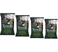 Tyrrells Sea Salted & Cider Vinegar Crisps 150G (4 Pack) | By Ideaonic