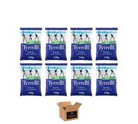 Tyrrells Sharing Crisps | Hand Cooked English Potato Chips, Vegetarian, Gourmet Snack Bags for Parties, Movie Nights, Picnics & Office (Lightly Sea Salted, Case of 8 x 150g)