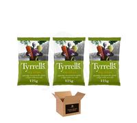 Tyrrells Sharing Crisps - Hand Cookek Crisps Variety, Sea Salted, Cheddar & Chive, Sweet Chilli, Cider Vinegar and More | Party Snack (Sea Salted Veg 125g - Pack 3)