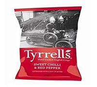Tyrrells Sweet Chilli & Red Pepper Cris 150g x 3 (Pack of 3)