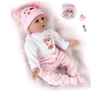 TYRUGD Reborn Baby Dolls 22 inch 55 cm Real Looking Babies Soft Silcione Vinyl Handmade Newborn Baby Toddler Dolls for Girls Toys