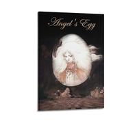 TYRWRHURWEY Angel’s Egg Anime 2 Posters Wall Art Canvas Aesthetic Vintage Poster Decorative Painting Living Room Bed Room Decor 24x36inch(60x90cm) Frame-style