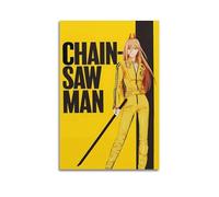 TYRWRHURWEY Chainsaw Man Anime 3 Posters Wall Art Canvas Aesthetic Vintage Poster Decorative Painting Living Room Bed Room Decor 12x18inch(30x45cm) Unframe-style