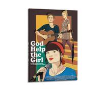 TYRWRHURWEY God Help The Girl Music Posters Wall Art Canvas Aesthetic Vintage Poster Decorative Painting Living Room Bed Room Decor 12x18inch(30x45cm) Frame-style