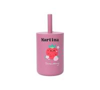 TYRY.HU Personalised Silicone Baby Transition Drinking Cup - Customized Name, Tiny Training Open Cup for Toddlers Learning Independent Drinking - Pink