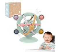 TYRY.HU Teething Toys for Baby,Rattle High Chair Activity Toy with Silicone,Einstein Sensory Play Chew Teether Kids Relief Teether with Suction Cup Soothing Gifts for Newborns & Infants 0 12 Months