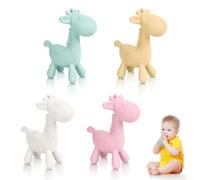 TYRY.HU Teething Toys for Baby Silicone Giraffe Teether Chew Toy Sensory Cooling Deer Kids Relief Teether BPA Free Gifts for Newborn Boys and Girls 4PCS