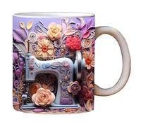 Tyrzol Ceramic Coffee Cup - Multi Purpose Mugs with Creative Design - Funny Sewing Gift for Sewing Lovers