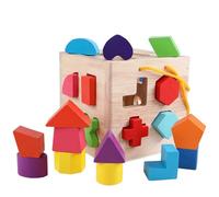 tysdyzgs Montessori 17-Hole Wisdom Box, A Children's Shape Recognition Teaching Aid for Early Education,large