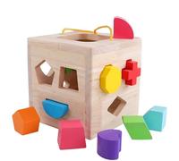 tysdyzgs Montessori 17-Hole Wisdom Box, A Children's Shape Recognition Teaching Aid for Early Education,Medium