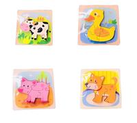 tysdyzgs Montessori Animal Clasp Puzzles, Color Recognition Early Education Daily Life Teaching AIDS,livestock