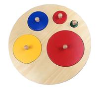 tysdyzgs Montessori Circular Panels, Mathematical Shape Recognition Teaching AIDS Children's Wooden Puzzles
