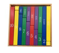 tysdyzgs Montessori Colored Decimal Sticks, 1-10 English Corresponding Boards Math Teaching AIDS Games And Toys
