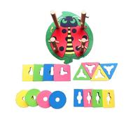 tysdyzgs Montessori Column Sets, Beetle Wooden Toys Children's Educational Games Early Education,Green