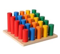tysdyzgs Montessori Cylindrical Steps, Sensory Training Teaching AIDS for Children's Intellectual Development