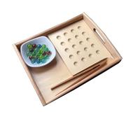tysdyzgs Montessori Marbles, A Daily Life Teaching Aid for Hand-Eye Coordination Made of Eco-Friendly Materials,wood