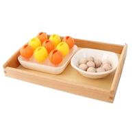 tysdyzgs Montessori Orange Two-Finger Ball, Daily Life Teaching Aid Children's Hand-Eye Coordination Toy,Orange