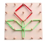 tysdyzgs Montessori Rubber Band Threading Board, Wooden Jigsaw Puzzle Toy Math Teaching Aid Gift