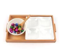 tysdyzgs Montessori Scooping Colorful Little Bells Game, A Daily Life Teaching Aid for Children's Color Recognition
