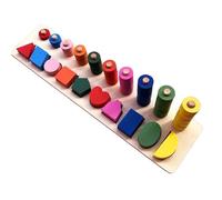 tysdyzgs Montessori Shape Matching Board, Educational Toy for Early Education Geometric Shapes,shape