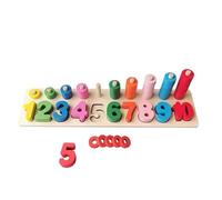 tysdyzgs Montessori Shaped Matching Board, A Wooden Toy for Early Education in Children's Intellectual Games,Number