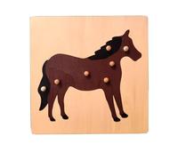 tysdyzgs Montessori Small Fish Plywood, Hand-Eye Coordination Animal Cognition Teaching AIDS Gifts And Toys,horses
