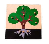 tysdyzgs Montessori Small Fish Plywood, Hand-Eye Coordination Animal Cognition Teaching AIDS Gifts And Toys,trees
