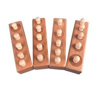 tysdyzgs Montessori Socket Cylinder, Preschool Education Cognitive Sensory Building Block Math Toy Game,brown
