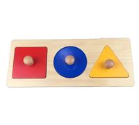 tysdyzgs Montessori Three-Color Geometric Panels, Mathematical Shape Recognition Teaching AIDS Children's Puzzles