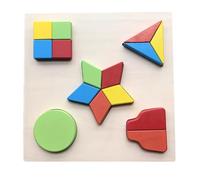 tysdyzgs Montessori Wooden Jigsaw Puzzles, Geometric Shape Recognition Teaching AIDS Children's Toys And Gifts,five points