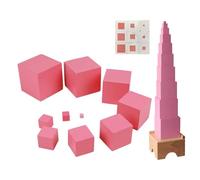 tysdyzgs Pink Tower Toys, Montessori Sensory Teaching AIDS Building Blocks Toys for Toddlers And Preschoolers,family