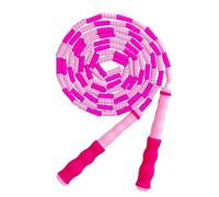 TYSISKNO Soft Beaded Jump Rope for Kids Girls (Pink)