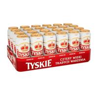 Tyskie Beer Cans I 500ML I Alcoholic Volume 5.0% I Pack of 24 I Whole Case