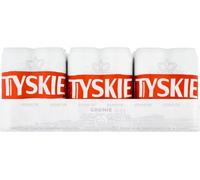 Tyskie Premium Polish Lager, 24 x 500ml Cans, Crisp Beer, 5% ABV, Perfect For Parties & Events