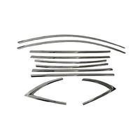 TYSMYXGS 10pcs Car Window Glass Sealant Strip for Tesla for Model 3 2017-2023 Steel Chrome Black Exterior Molding Side Cover Trim Outer Seal Belt(Chrome)