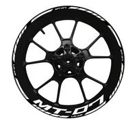 TYSMYXGS Motorcycle Wheel Sticker Decal Kit For Mt-07 Mt07 MT07 MT 07 MT-07 Reflective Rim Tyre Set Decals Stickers Complete Pack of Rim Stickers(Color 3)