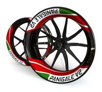 TYSMYXGS Motorcycle Wheels Stickers Rim Decal For Ducati PANIGALE V2 Wheel Sticker Decals Rim Stripe Decal Stickers Accessories Complete Pack of Rim Stickers(Color 1)