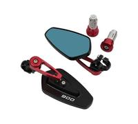 TYSMYXGS Rearview Mirrors Motorcycle Backview Mirrors Handlebar Bar End Mirror 7/8" 22MM Rearview Reversing Accessories For K&awasaki Z900 Z 900 1 Pair(RED,X-1)