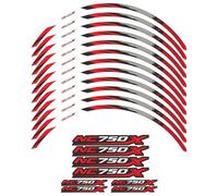 TYSMYXGS Rim Decals Motorcycle Wheel Stickers Reflective Stripes Tape For H&onda NC750X NC750 NC 750 X 750X 2014-2023 2020 2022 Rim Decals Wheel Stickers(Color 1)