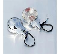 TYSMYXGS Turning Indicator Front Turn Signal Light For Harley Touring Road King Glide 2001-2017 Heritage Softail Classic FLSTC 99-17 Turning Indicators Lamp Turn Signal Lights(CLEAR)