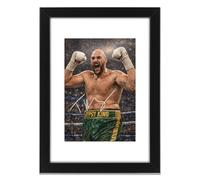 Tyson Fury Art Styled Signed Poster Print - Limited Edition Autograph Fan Gift, Collectible Boxing Memorabilia Wall Art Merchandise (A3 Framed with Mount)