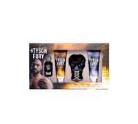 Tyson Fury Eau de Toilette Men's Aftershave Gift Set Spray (100ml) with 100ml Shower Gel + 100ml Body Lotion + Keyring