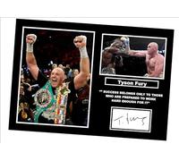 Tyson Fury Signed/Autographed Motivational Wall Art Print Poster (A4 Framed 33 x 23cm)