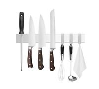 Tysonir 16 Inch Stainless Steel Magnetic Knife Holder for Wall, Strong and Secure Magnetic Knife Rack for Metal Kitchen Utensils, Wall or Fridge Holder Tool Holder,Silver