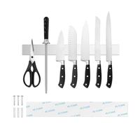 Tysonir 20 Inch Stainless Steel Magnetic Knife Holder for Wall, Strong and Secure Magnetic Knife Rack for Metal Kitchen Utensils, Wall or Fridge Holder Tool Holder,Silver