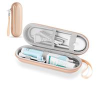 TYSORETY Toothbrush Travel Case for Oral B/Oral-B Pro 1000 1500 5000 7000 & Philips Sonicare 4100 1100 5300 5100 6100/iO Electric Toothbrush, Hard Protective Storage Bag (Gold)