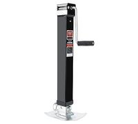 TYT 8000 lbs Square Direct Weld Trailer Jack, Heavy-Duty 15 Inches of Vertical Travel RV Jack, A3 Steel Utility Trailer Jack with Drop Leg, Side Wind Handle and Foot Plate, Corrosion Resistant Finish