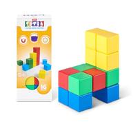 TYTAN Magnetic Cubes 16-Piece Building Set by ZURU - Multi-Side Connecting Cubes with Strong Magnets for 3D Construction, STEM Learning Toy for Kids Ages 3+