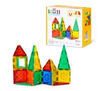 TYTAN Magnetic Tiles 25-Piece Building Set by ZURU - Colourful STEM Construction Toy with Strong Snap-Fit Tiles for 2D and 3D Play, Includes Carry Bag, for Kids Ages 3+