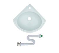 TYTFTDLD Triangle Plastic Sink, Wall Mounting, Plastics, Simple Wall Sink, Small Sink, Bathroom Sink, Mini Sink, Guest Toilet, 39.5 cm x 34.5 cm [White]
